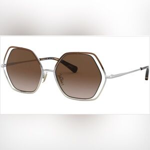 New Coach geometry sunglasses w/ gradient lens.